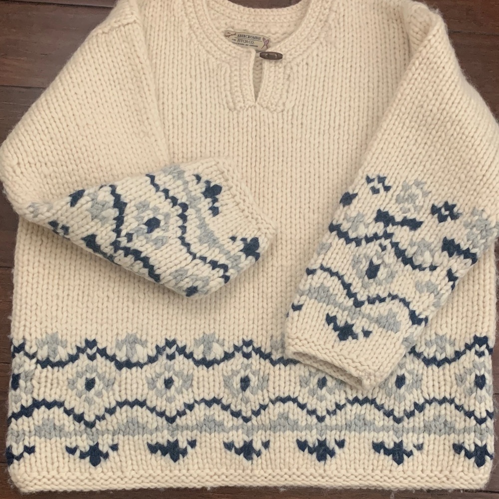 Abercrombie & Fitch Cream Wool Sweater